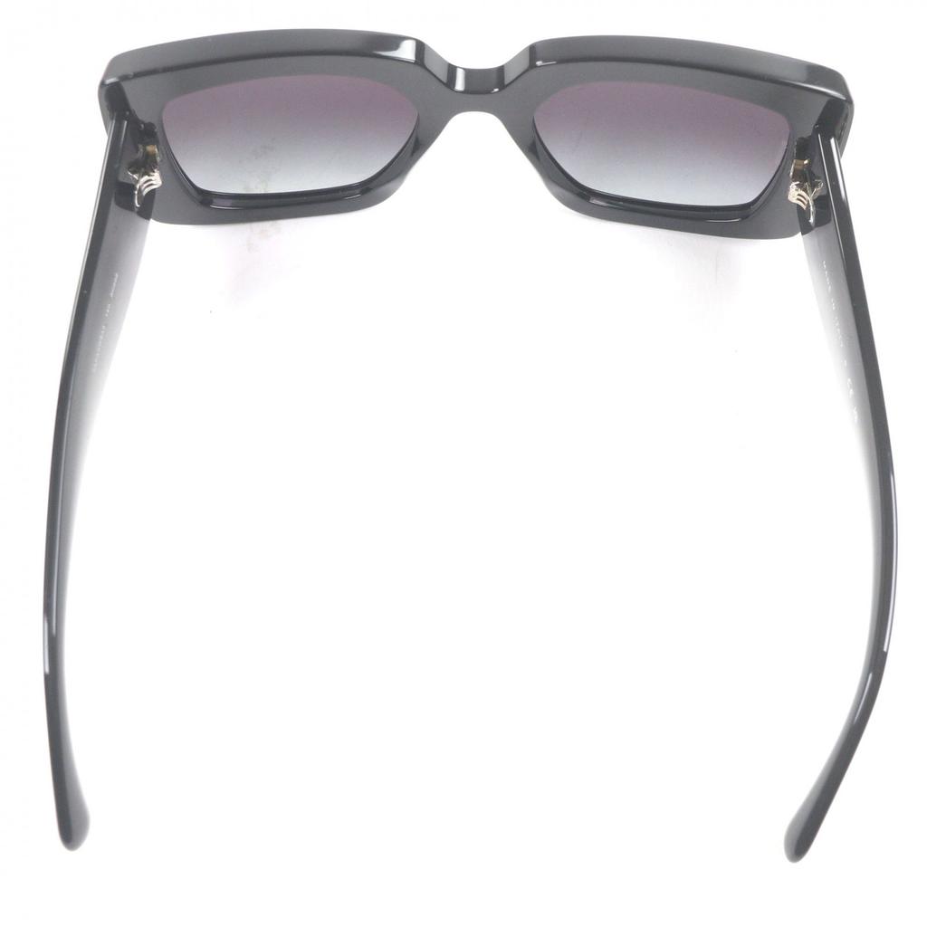 Very Good CHANEL sunglasses COCO Mark Rectangle Shape Eyewear black Used