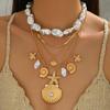 Pearl Necklace Bohemian Jewelry Light Luxury Niche Ocean Style Shell Pendant Women's Necklace