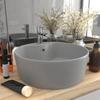 VidaXL Luxury Washbasin with Overflow Countertop Washbasin Toilet Hand Basin Bathroom Room Cosmetic Room Home Grey 147037