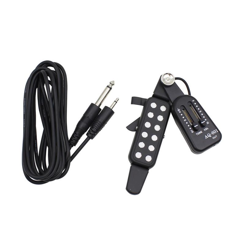 AQ-601 Звукосниматель для акустической гитары с регулятором громкости гитарного предусилителя, усилитель, звукосниматель для гитары