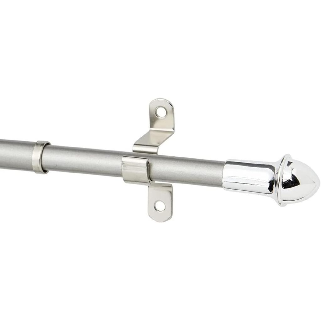 7/16” Cafe Rod Brackets,Set of 2 Curtain Rod Brackets for mounting a Curtain Rod to The Wall,Nickel…