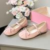 Small inner height increase bow Mary Jane shoes 2025 autumn new high-end soft-soled ballet single shoes women