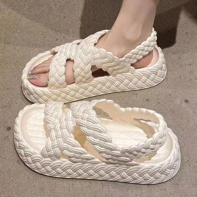 2024 новые женские сандалии на платформе с открытым носком, летние модные повседневные элегантные и удобные кроссовки для бега