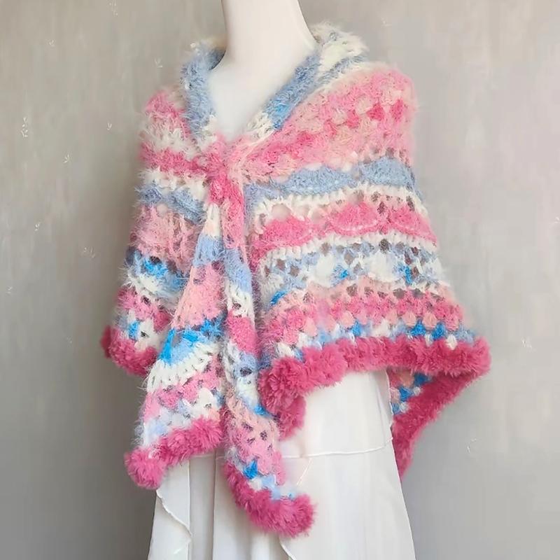 25g Multi-Color Mix Knitting Scarves Mohair Weaving Mixed Yarn DIY Long Wool Yarn Comfortable Knitting Fluffy Multicolor