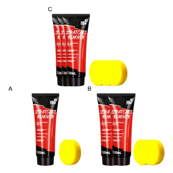 Воск для удаления царапин на автомобиле Паста для ремонта царапин на автомобиле Полировальный воск с губкой-аппликатором