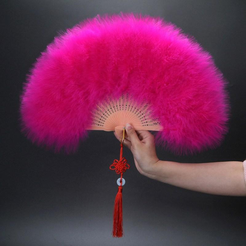 Гусиное перо реквизит для фотосессии веер с перьями плюшевый складной веер Ханфу веер Cheongsam Dance Square Dance Live