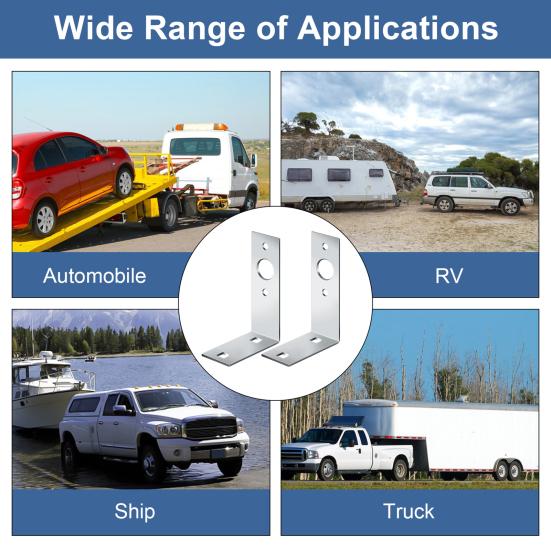 2 шт. кронштейны для фонарей прицепа, устойчивые к коррозии, универсальные, простые в установке, L-образные кронштейны для задних фонарей