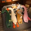 Animal Dinosaur Shiba Inu Pillow Plush Toy Unicorn Curved Long Pillow Girl Sleeping Soothing Doll