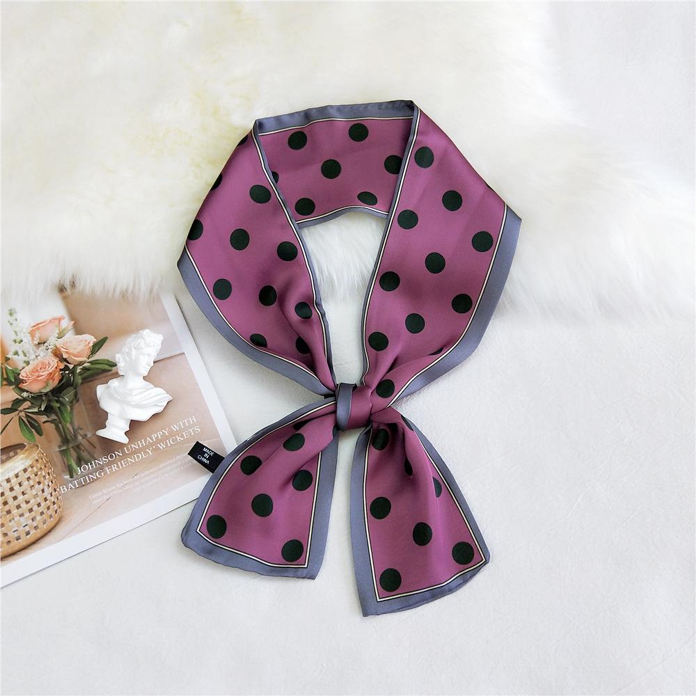 Pingjiao New Style Spring And Autumn Professional Decoration Versatile Small Silk Scarf Women'S Scarf Narrow Long Hair Strap Tie Bag Belt