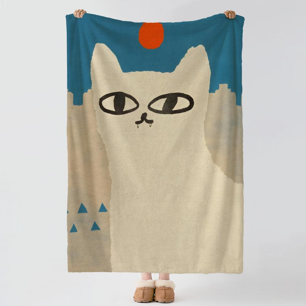 Art nnikoenikoeniko Throw Soft Warm Flannel Blanket Multiuse Throw for Bed Sofa Office Air Conditioning Nap Blanket