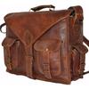 Мужская натуральная винтажная коричневая кожаная сумка через плечо сумка для ноутбука портфель