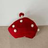 Soft Kid Knitted Beret Mushroom Decor Toddler Winter Hat New Kids Headwear  Kids Fashion
