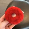 Girls Mink Fur Ponytail Holder Elastic Plush Hair Ring Faux Rabbit Fur Scrunchies Hair Rope Elastic