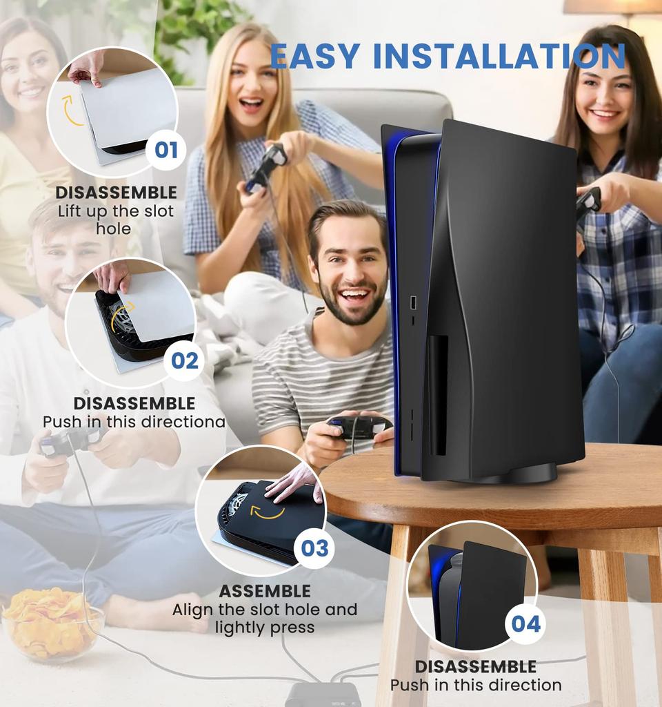 PS5 Faceplate Case Cover Customized PS5 Plate for Disc PlayStation 5 Console Hard Shell Skin Replacement Cover Plates for PS5