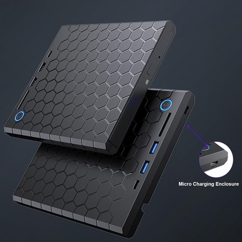 Внешний CD/DVD привод USB 3.0 Type-C Оптический дисковод со слотами SD/TF Портативный CD DVD рекордер TF ридер для ноутбука Macbook ПК