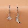 Серьги Ins Wind Personality Star Moon, модные женские серьги, круглые серьги с подвеской