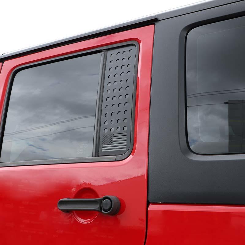 Накладка на заднее окно автомобиля, декоративная рамка для Jeep Wrangler JK 2007-2017, 4-дверная версия, металлические автомобильные аксессуары