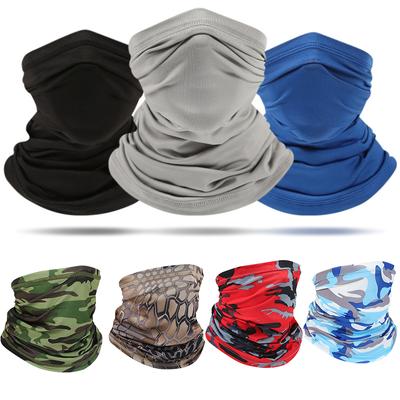 Шарф с защитой от ультрафиолета Ice Silk Face Cover Mask Neck Tube Быстросохнущая маска для рыбалки на открытом воздухе для езды на велосипеде Magic Motorcycle Breathable Mask
