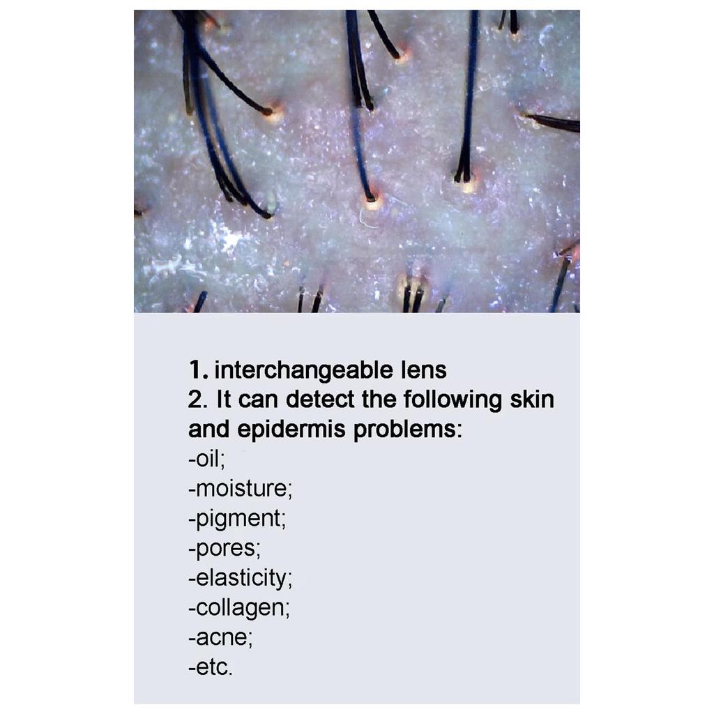 5 Inch Rechargeable LCD Skin Analysis Scanner NEW 50X/200X HD Digital Microscope Hair Follicle Detector Scalp Diagnostic Machine