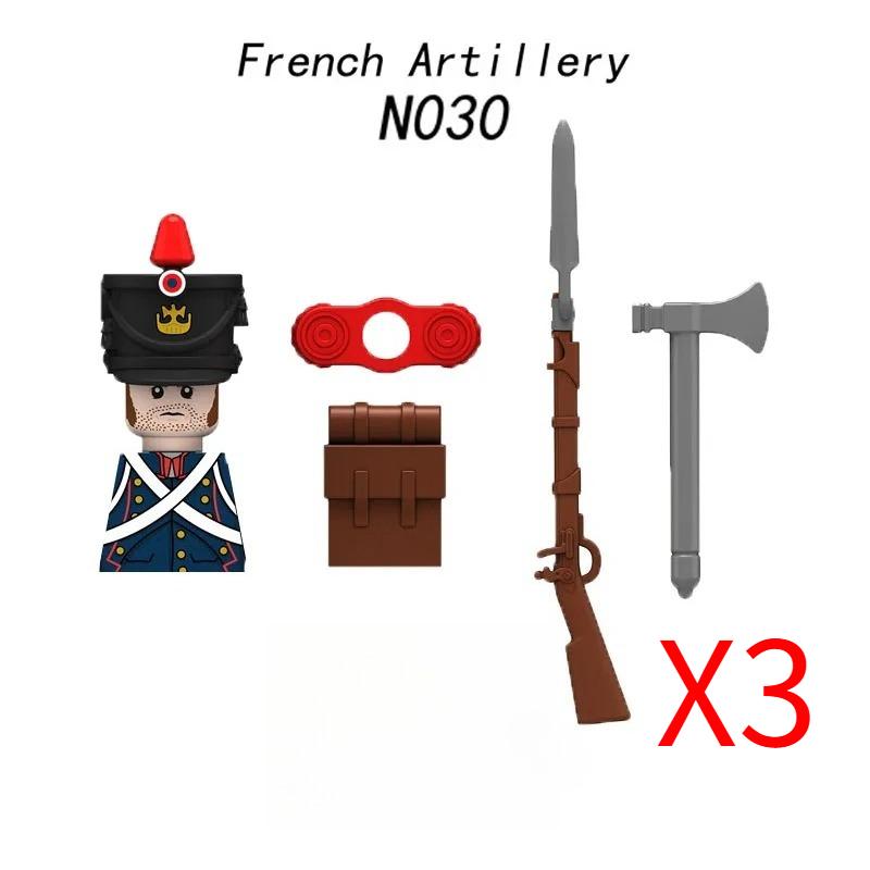 MOC Средневековый Военный Наполеоновские Войны Строительные Блоки Британская Французская Армия Пехота Кавалерия Фигурка Солдата Кирпичный Конструктор
