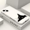 Чехол для телефона "Холодный черный кот" для iPhone 16 15 14 13 12 11 Plus Pro Max Mini X XR XS Plus Жидкий силиконовый чехол