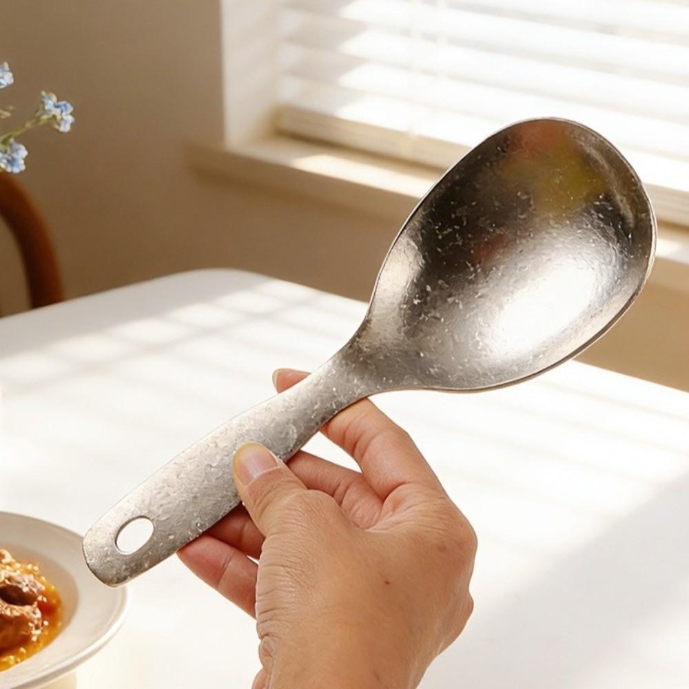 Non-Stick Pure Titanium Rice Spoon Anti-Bacterial Heat-resistant Rice Scoop Wear-resistant Won't Damage Pot Rice Cooker Spoon