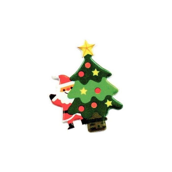 MégaCréa DIY - Stickers 3D caoutchouc Noël de 1 à 3,3 cm 64 pièces