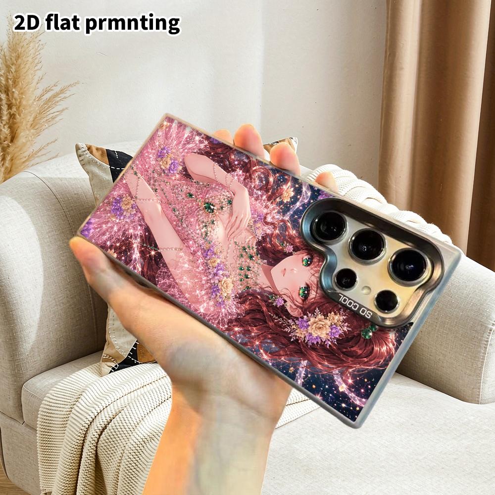 Phone Case: 2D Flat Samsung Galaxy A34 A35 M05 M06 S20 S22 S21 FE Plus 5G Protective Case, Couple Style, Red-Haired Girl, Christmas and Halloween Gift