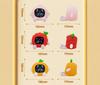 Fruit series alarm clock light children significant other alarm clock creative design mobile phone holder pat color night light
