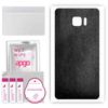 apgo Protective Skin Sticker for the Back Compatible with HTC U Ultra, Wrap Film, Foil, Vinyl - Pattern Black Leather