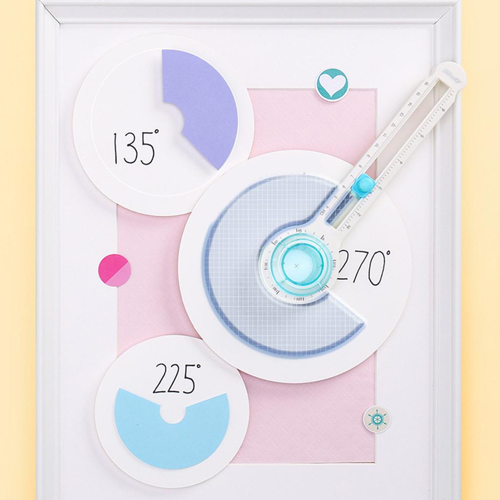 Circular Paper Cutter Paper Round Trimmer Multifunctional Scrapbooking Tool for Paper Coupons Label Photo Cardstock