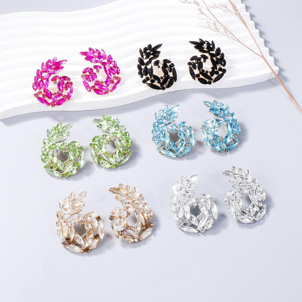 Pinkdudu Модные красочные преувеличенные серьги-капли со стразами, новые висячие серьги с цветами в стиле бохо для женщин, ювелирные изделия, подарки PD1836