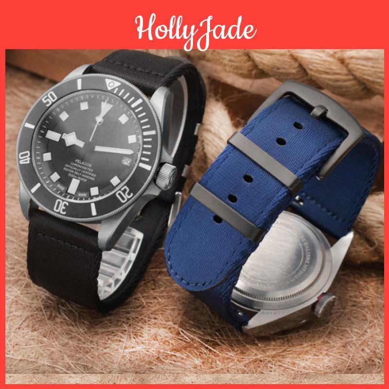 For 22mm Nylon 20mm Watchband Seiko Citizen Huawei Watch Bracelet Wristwatches Band Nylon Watch Strap Quick Release Bar