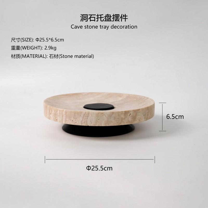 Modern Minimalist Marble Stone Fruit Bowl Decorative Tray Living Room Coffee Table Home Dcor