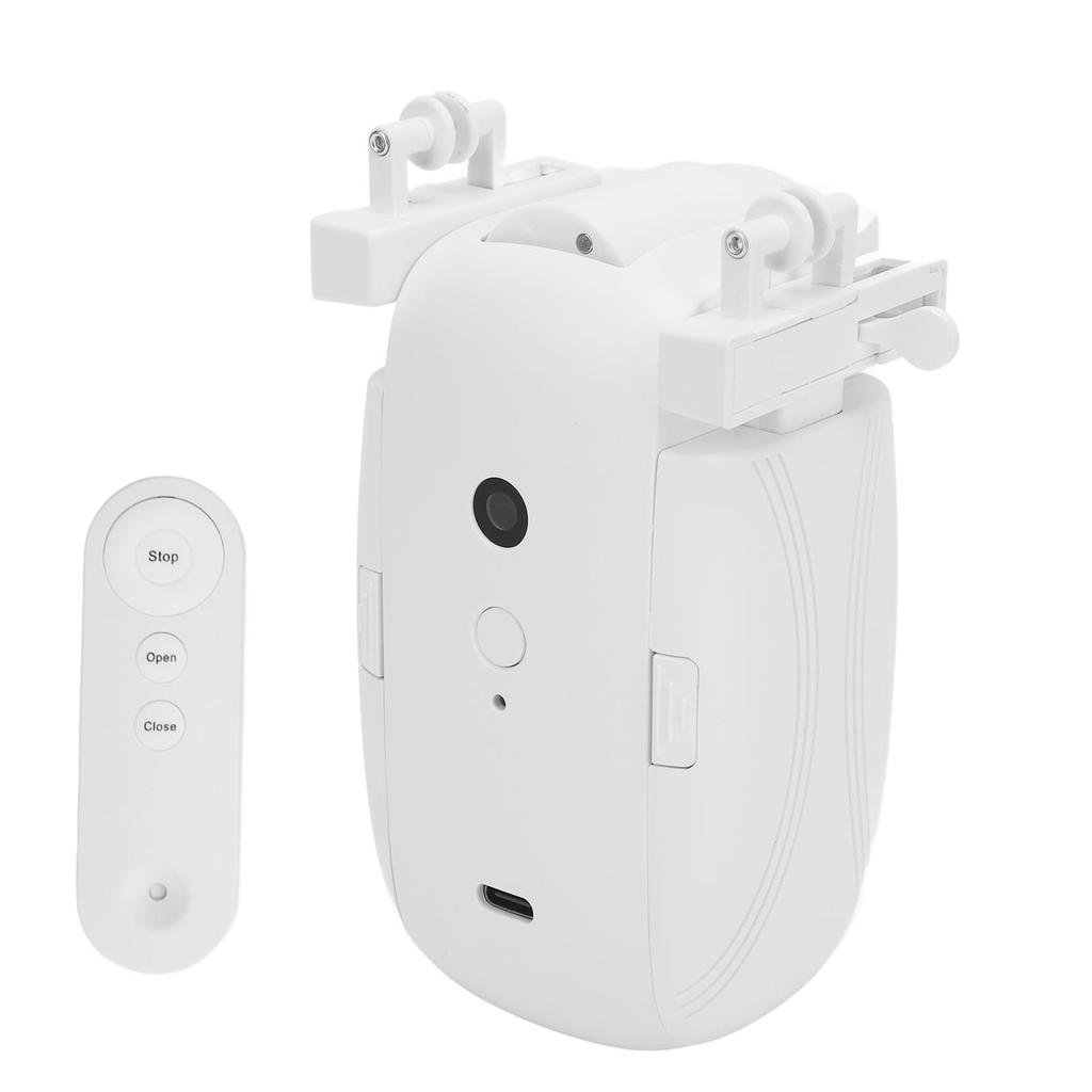 Умный автоматический открыватель штор, электрический открыватель штор с зарядкой Type C и пультом дистанционного управления, режим тихой работы, подходит для карниза-штанги, Т-образного профиля, U-образного профиля, для спальни, L