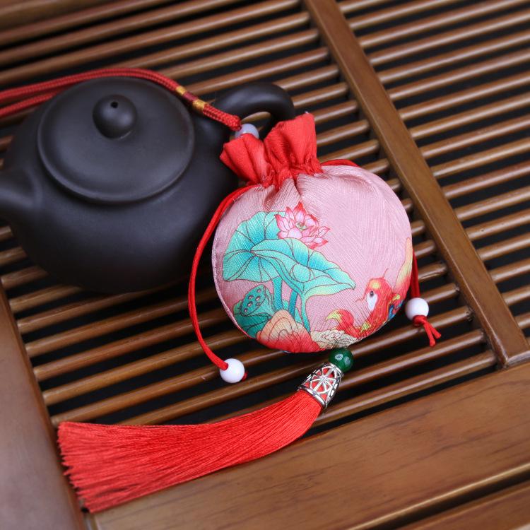 Embroidered Lavender Sachet: Dragon Boat Festival Car Pendant, Mosquito Repellent for Babies and Kids