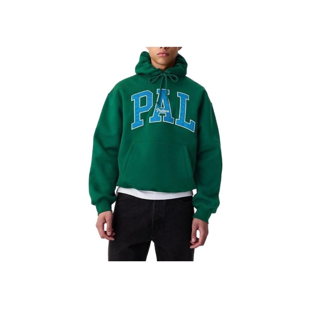 Gap Коллаборация X Palace Весна-Лето 24 Худи с принтом букв Свободный крой Худи с длинным рукавом Унисекс Худи Зеленый 427453-Зеленый