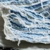 Рваная бахрома Винтажный деним Ткань для DIY Стиранная Потертая Грубый крой Креативная Декоративная Одежда Ткань для Дизайнера