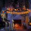 Battery Powered Halloween Pumpkin String Light LED Pumpkin Lantern Decorative Fairy Lamp for Haunted House Yard Party Room Decor