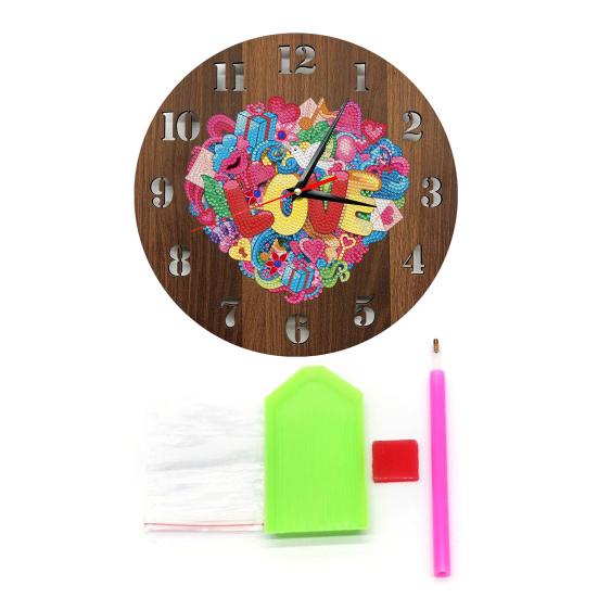 1 комплект 5D алмазная живопись специальной формы, набор часов, сделай сам, искусственная алмазная вышивка, вышивка крестиком, настенные часы, искусственный алмаз, художественные ремесленные проекты для детей