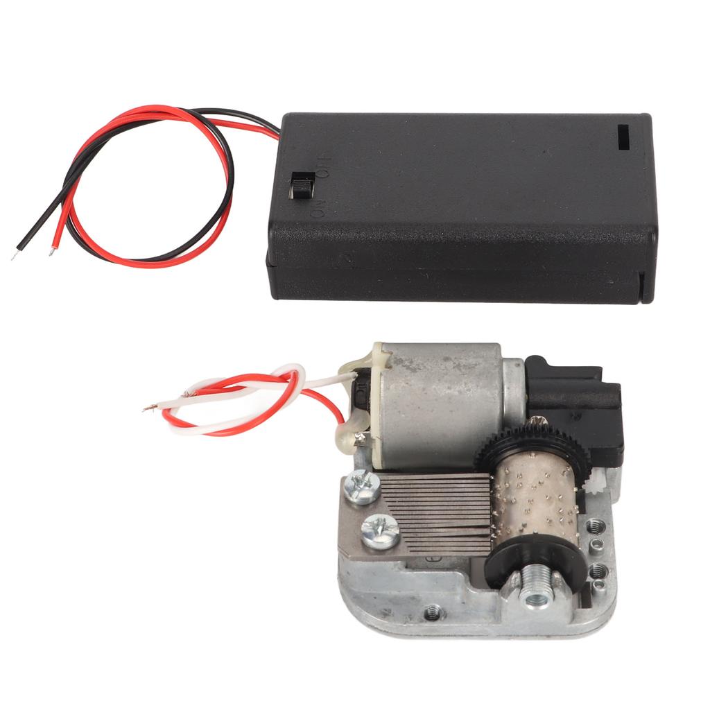 DIY Clockwork Music Box Battery Powered Soothing Music 18 Note Musical Mechanism Movement