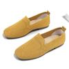Spring Summer Shoes for Women Breathable Knit Slip-on Loafers Round Toe Girl Slip-on Flats Casual Boat Shoes