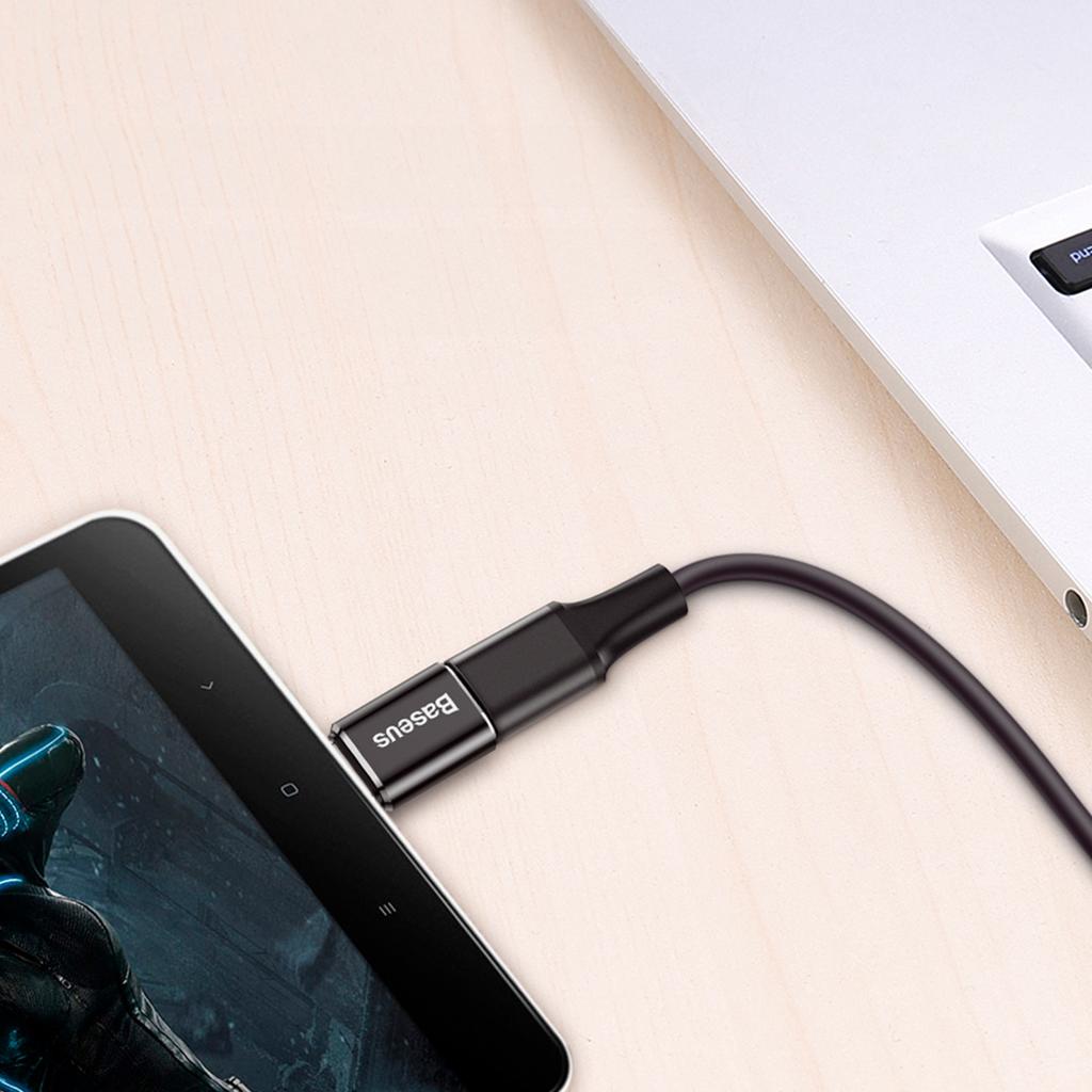 Baseus Micro USB to USB-C Compact Adapter - Black