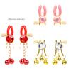 2 PCS Fashion Bell Metal Nipple Clamps Breast Clip Clitoris Flirting Bondage Nipple Breast Sex Toys For Women BDSM