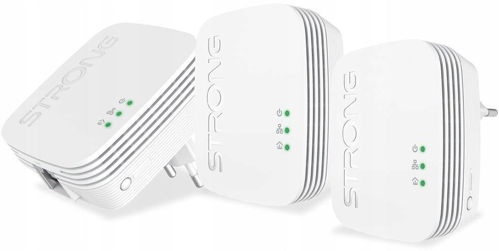 STRONG Powerline 600 Triple Pack Mini PLC Network Transmitter Set