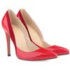Women Pointed Toe Leather Thin High Heels Shoes Office Party Pumps Sexy Ladies Red Wedding Stilettos Shoes