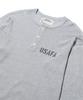DISCUS ATHLETIC Waffle Henley с длинным рукавом и логотипом Usafa, меланжево-серый