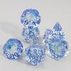 DND Dice Set 7pcs Polyhedral Nebula with Glitter Effect Dice of D4 D6 D8 D10 D% D12 D20 for DND RPG Table Games