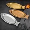 Fish-Shaped Barbecue Plate Oval Tray Plates Creative Steamed Fish Plate