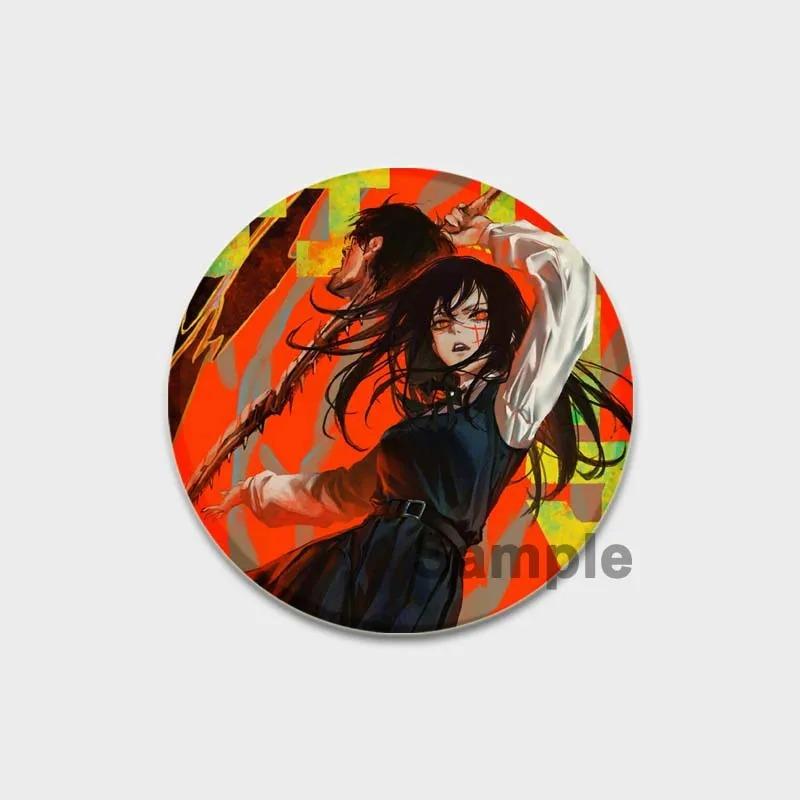 32/44/58MM Chainsaw Man Enamel Pin Brooch, Cute Anime Figure, Power Makima Lapel Pins, Backpack, T-shirt, Jewelry Accessories, Gifts
